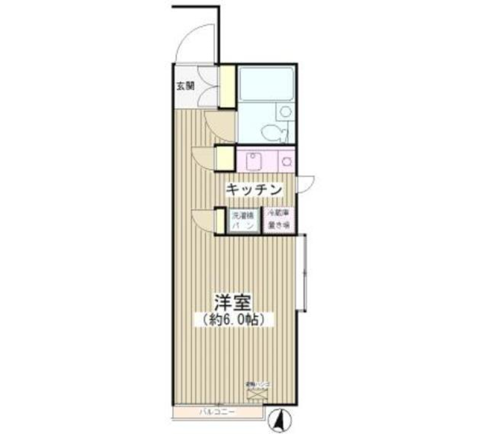 祐天寺スクエア　202号室の間取り図
