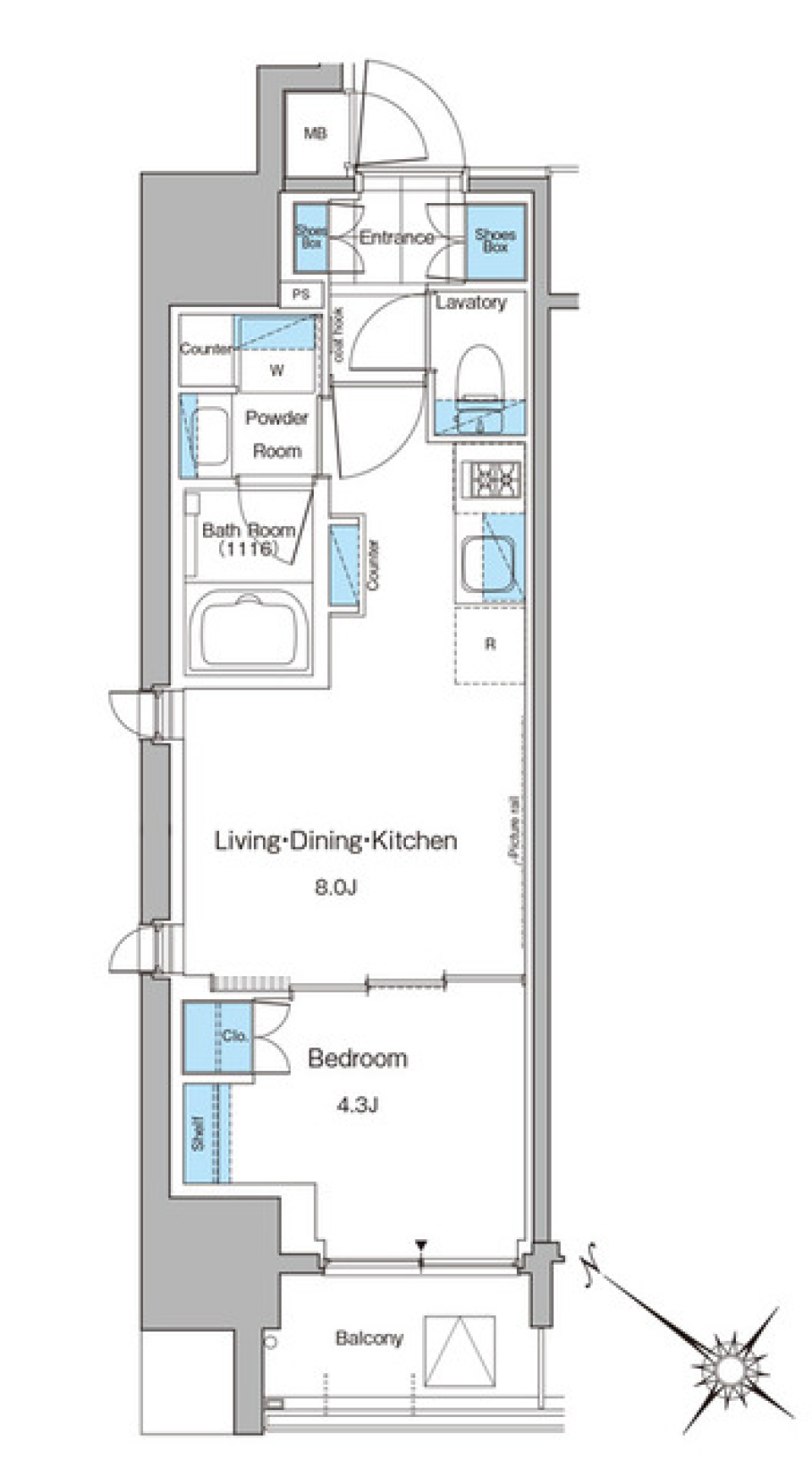 ルフォンプログレ西大井プレミア　501号室［ペット可］の間取り図