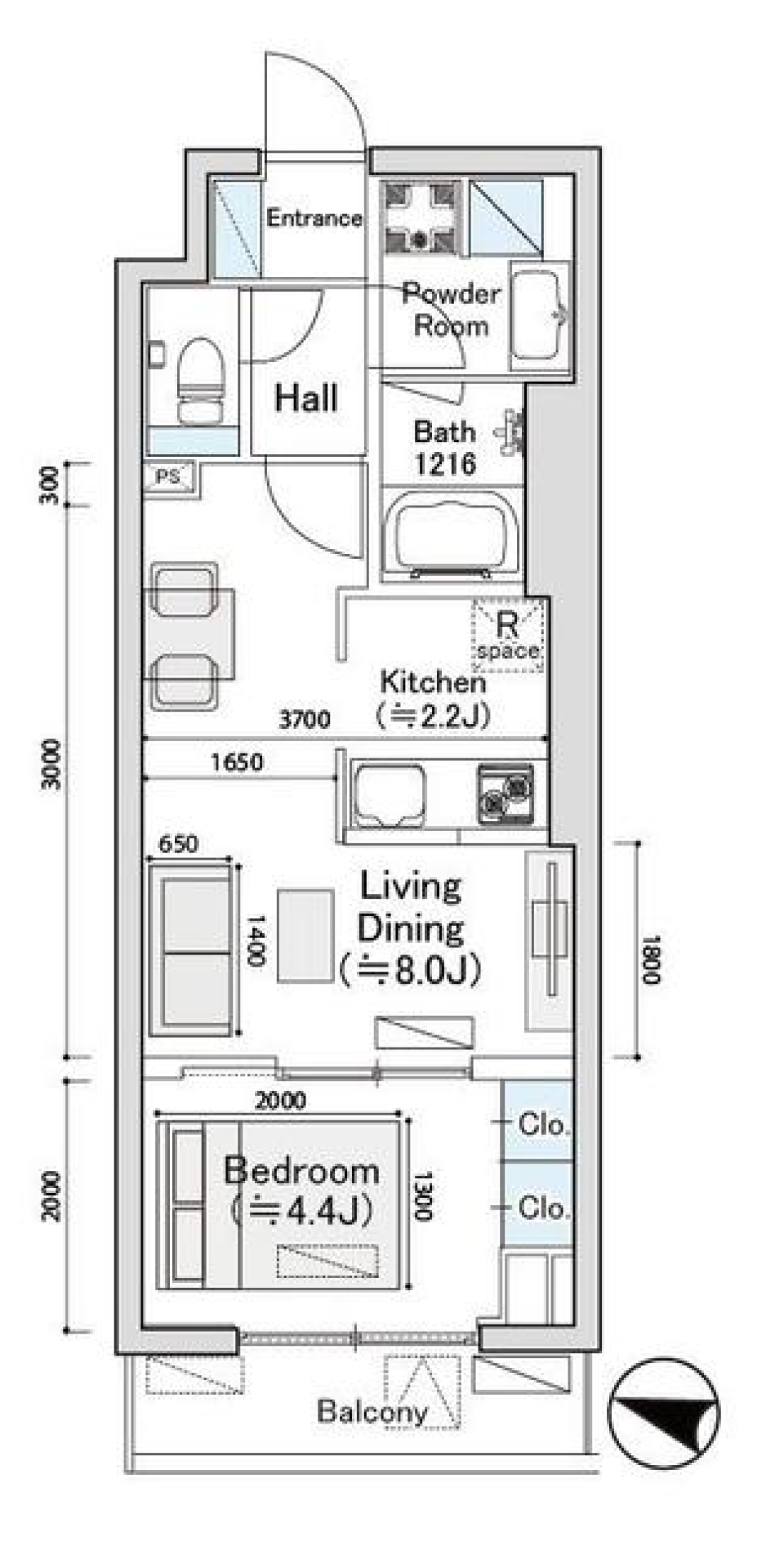 ディオスプラド　105号室［新築］の間取り図