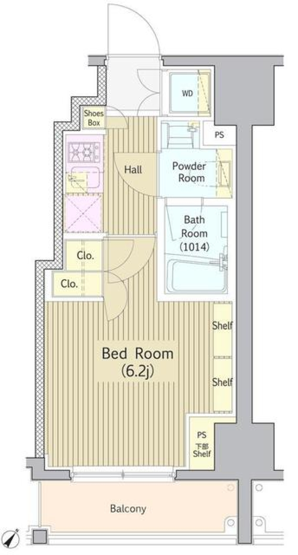 ＮＪＫ　ＭＡＲＱＵＩＳ　ＯＭＯＴＥＳＡＮＤＯ　303号室の間取り図