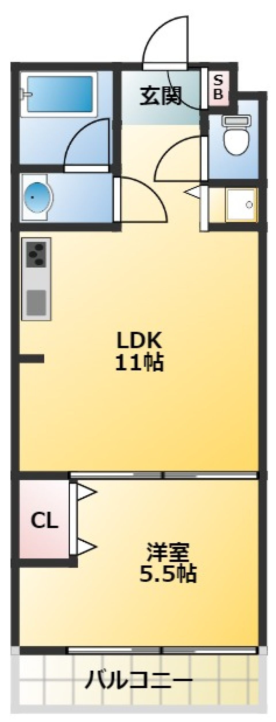 パティオ市谷　204号室の間取り図