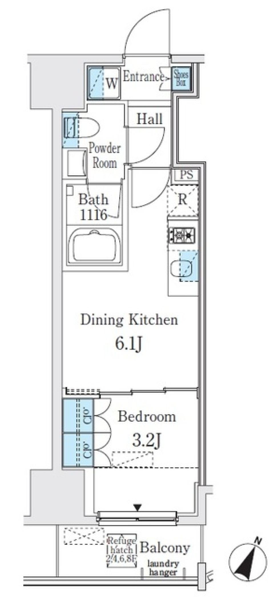 ＧＬＡＣＩＥＲ神保町（グラシアジンボウチョウ）　303号室の間取り図