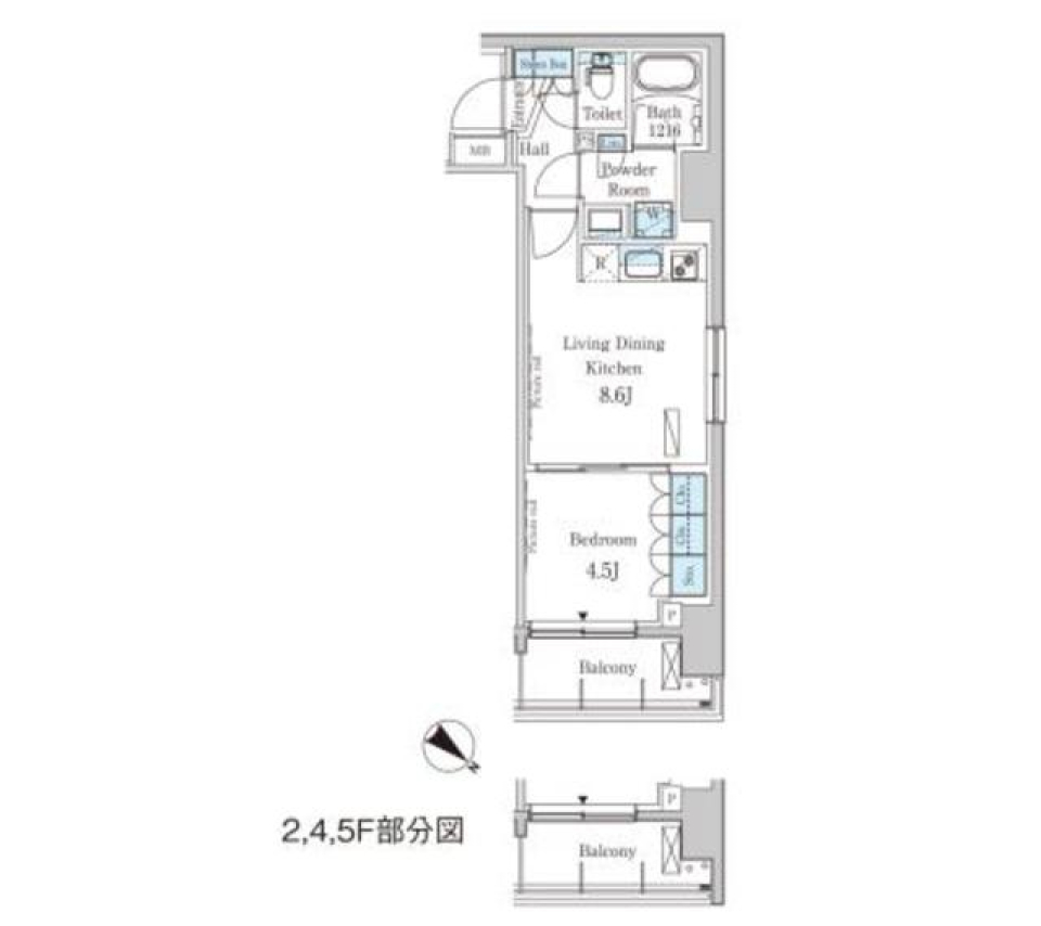 パークアクシス押上レジデンス　404号室［ペット可］の間取り図