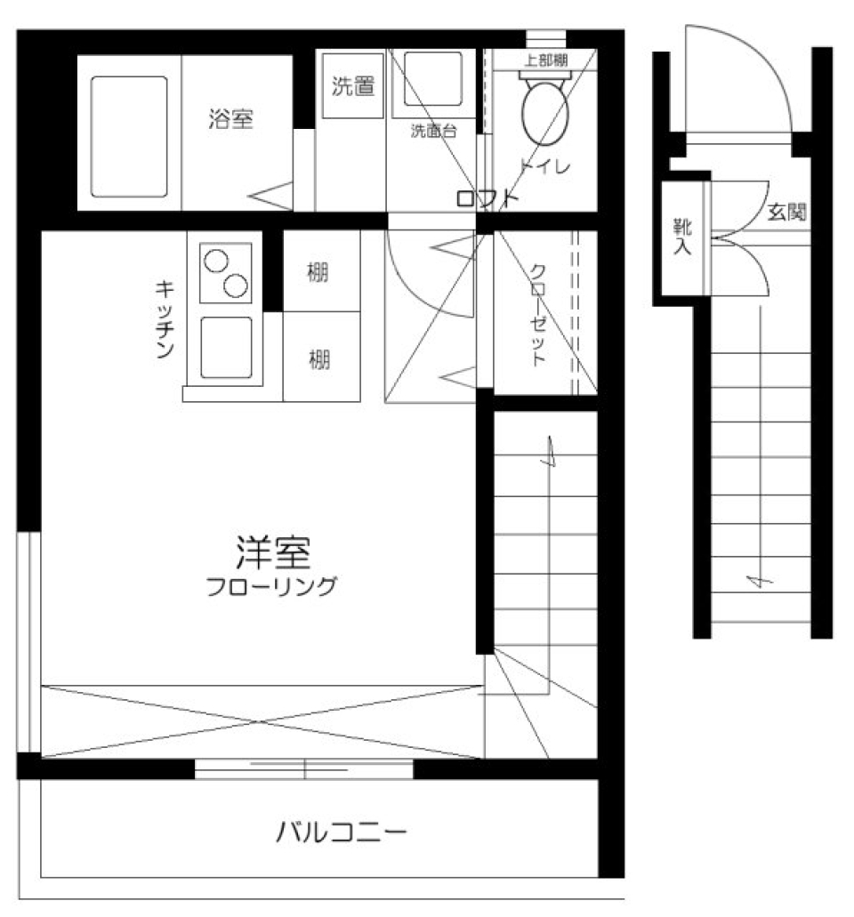 イチ町屋　202号室の間取り図