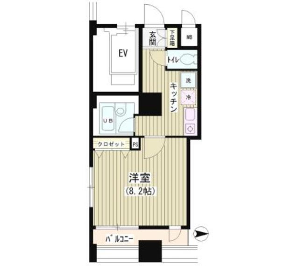 アクアコート　506号室の間取り図