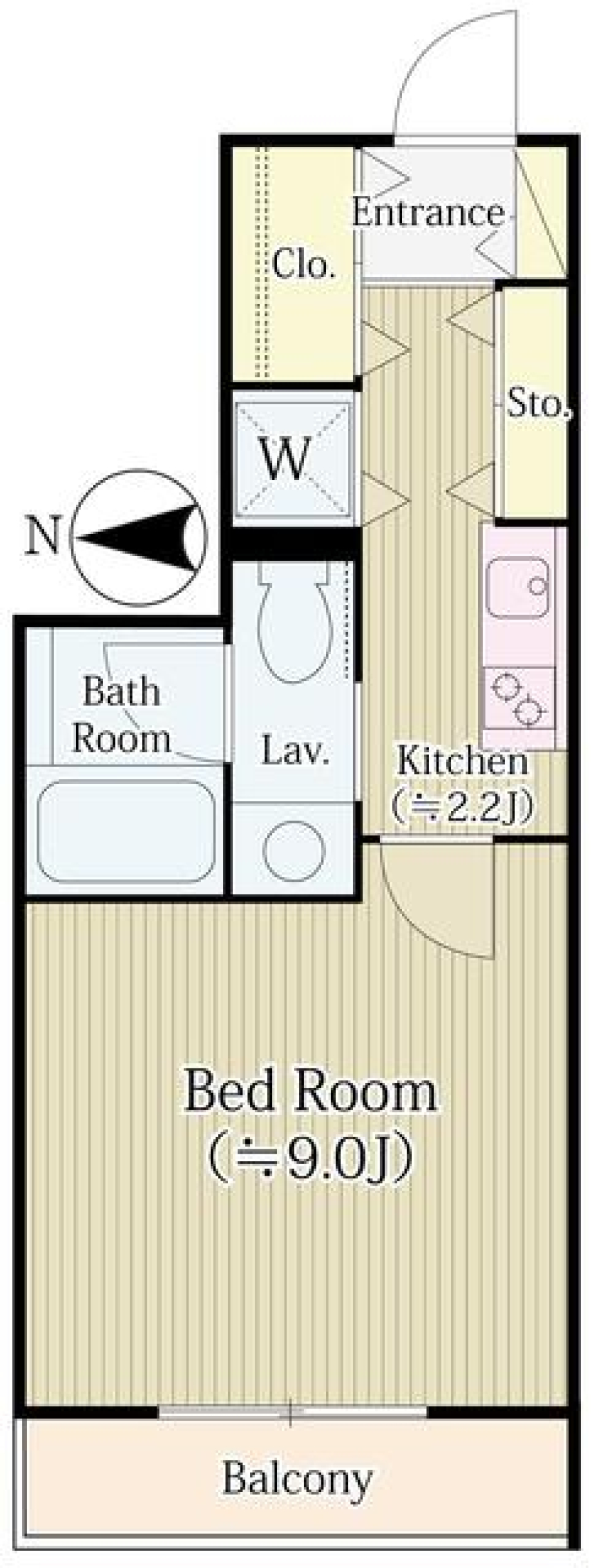 ソーシャルアベニュー上北沢　204号室の間取り図