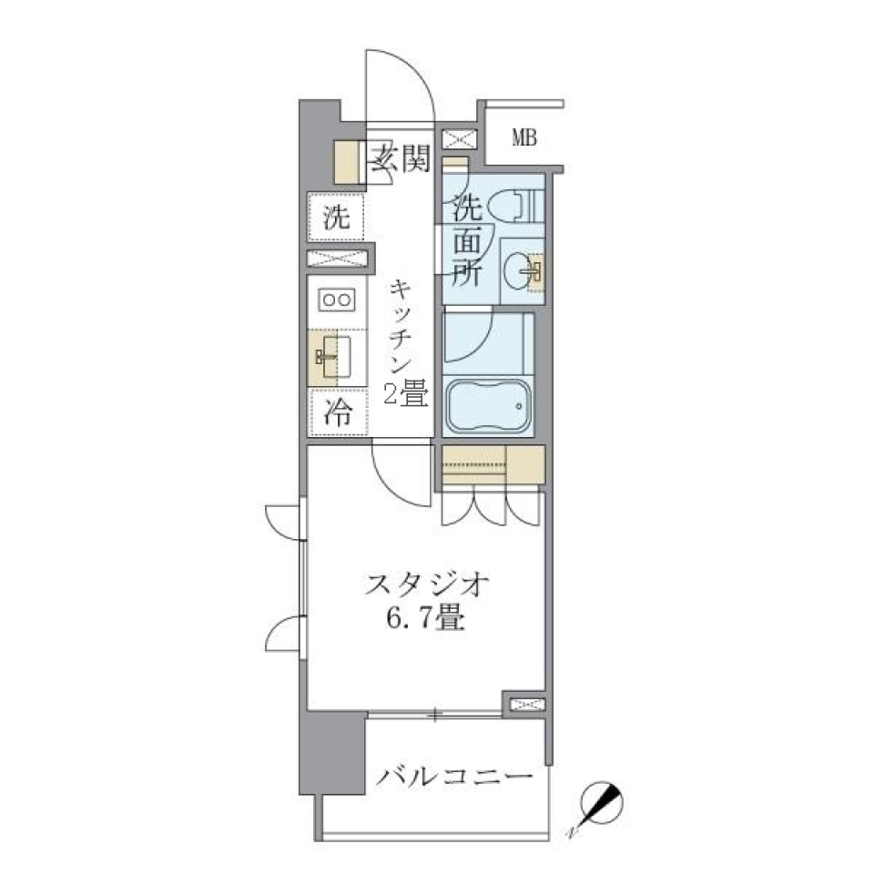アパートメンツ千駄木　404号室の間取り図