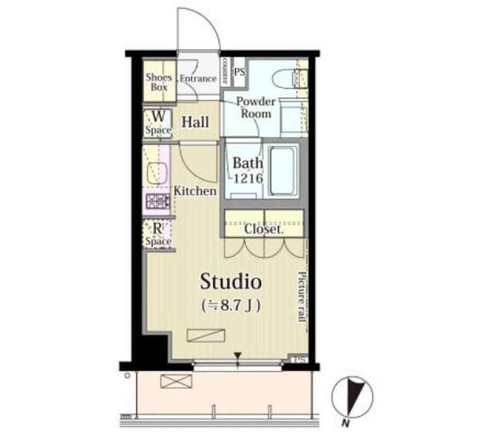 パークアクシス自由が丘テラス　213号室［ペット可］の間取り図