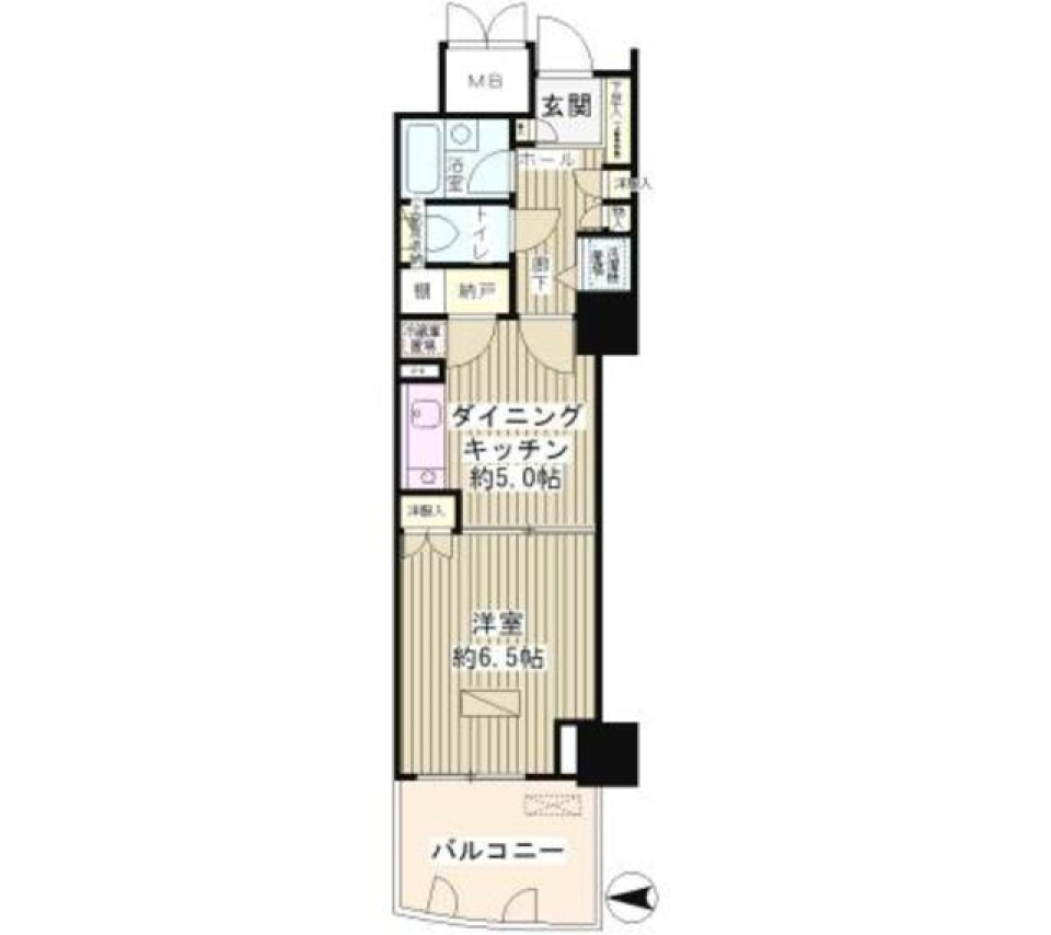 ゲートシティ大崎サウスパークタワー　307号室の間取り図