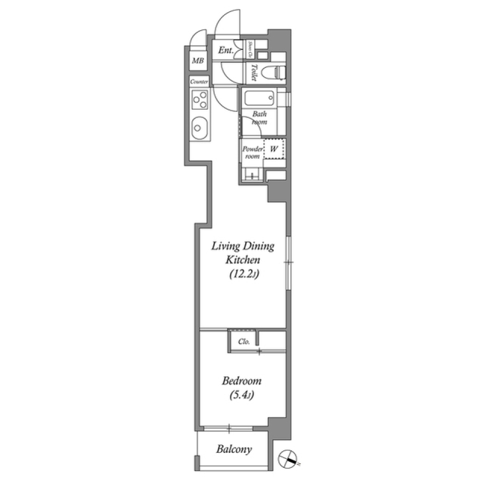 ASTILE日本橋浜町　0501号室の間取り図
