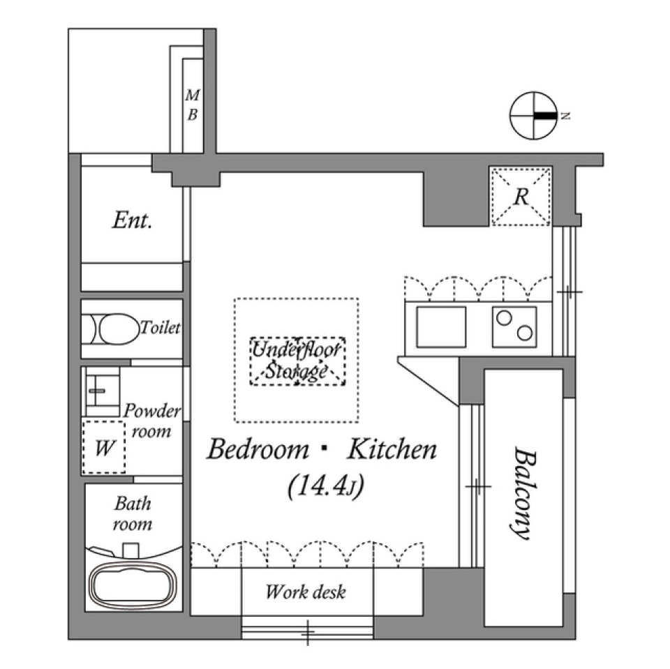 クレアトーレ日暮里　302号室の間取り図