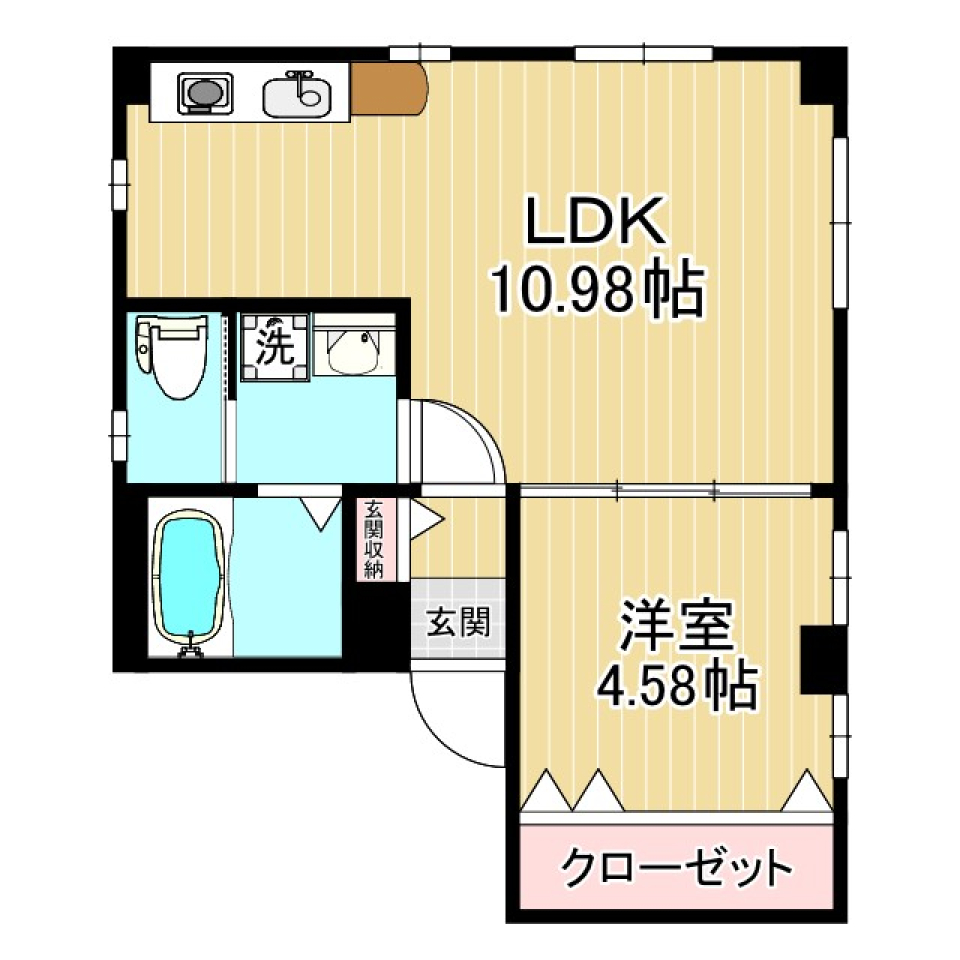 Fossette　202号室の間取り図