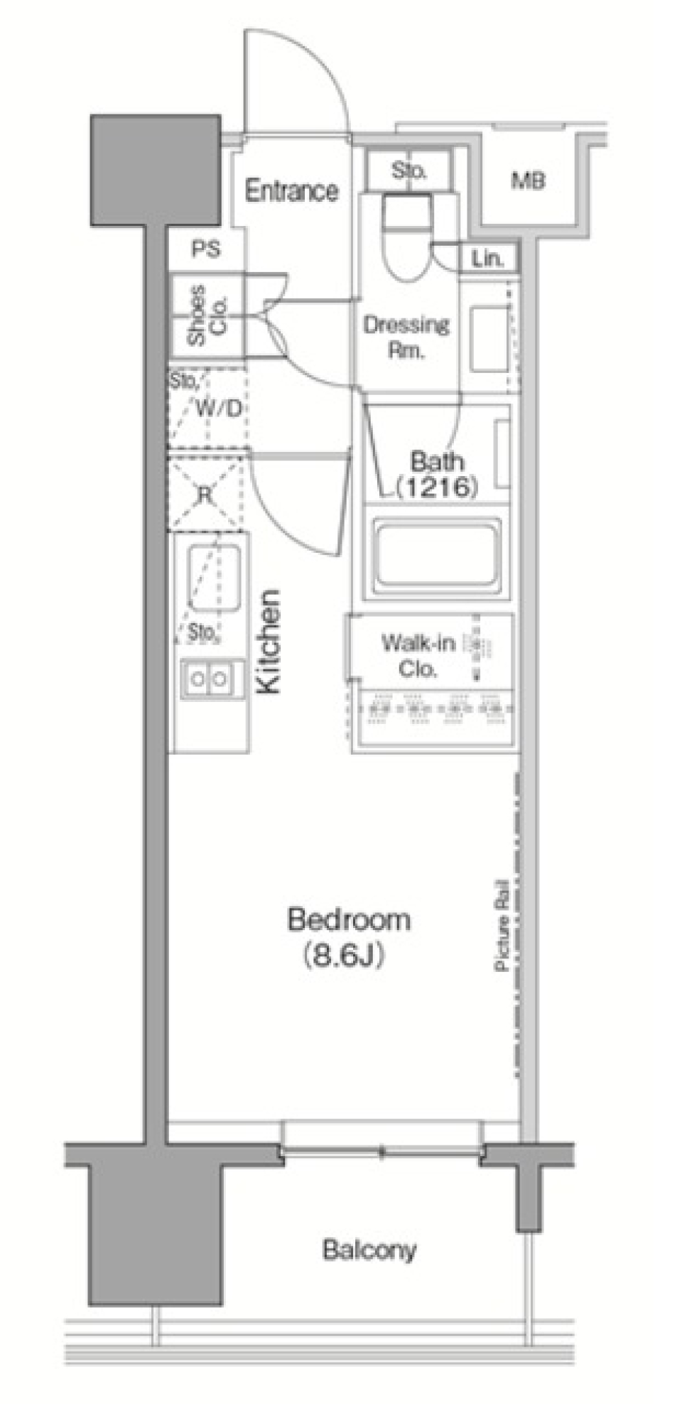 ザ・パークハビオ目黒　503号室［ペット可］の間取り図
