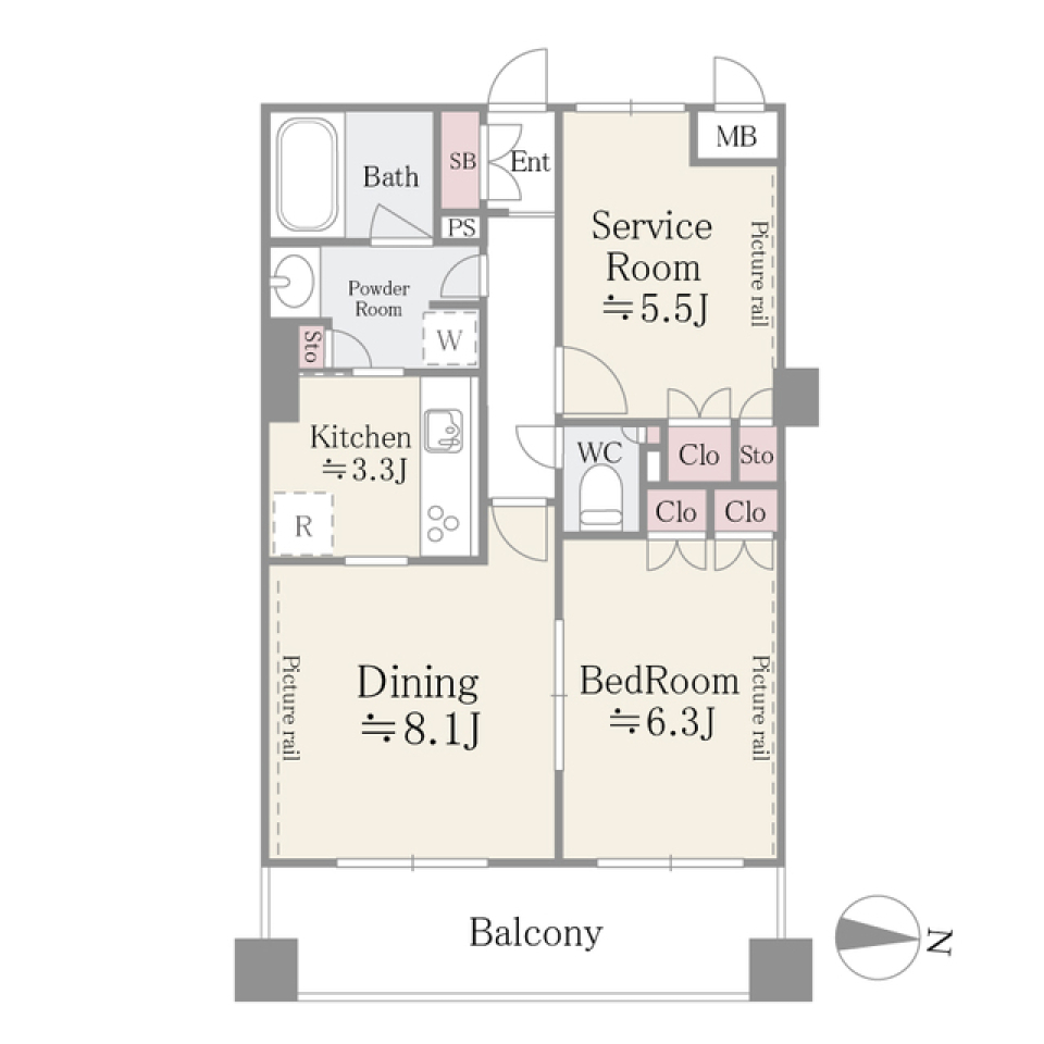 ＣＩＴＹ　ＰＬＡＣＥ　ＡＹＡＳＥ　705号室の間取り図