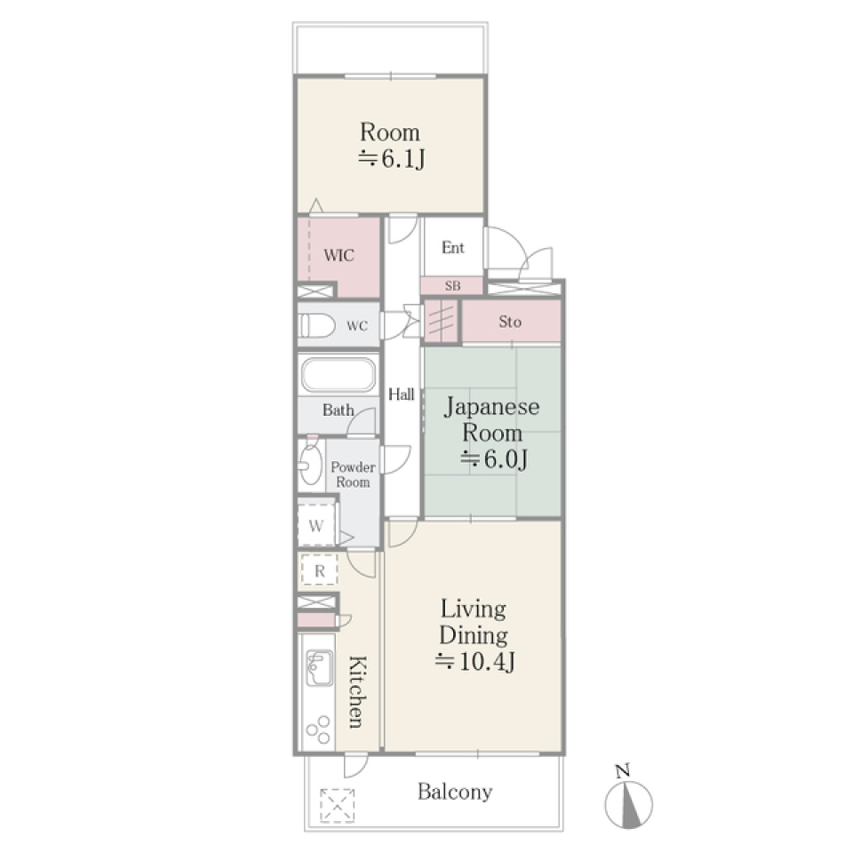 パーク・ハイム鷺沼一丁目　607号室の間取り図