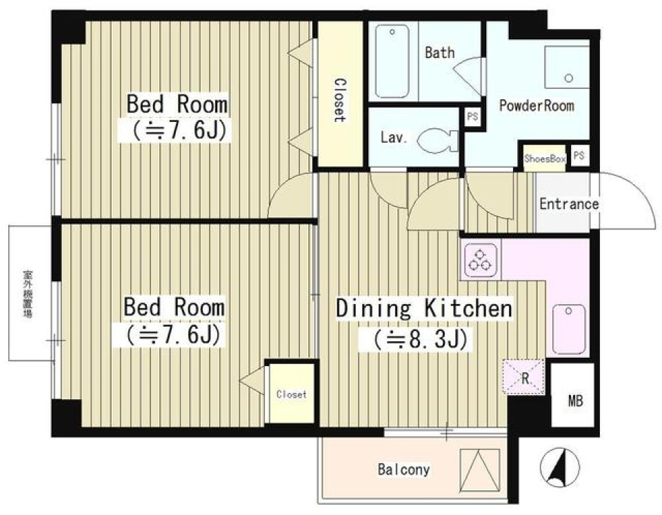 ヒルズ白金　202号室の間取り図