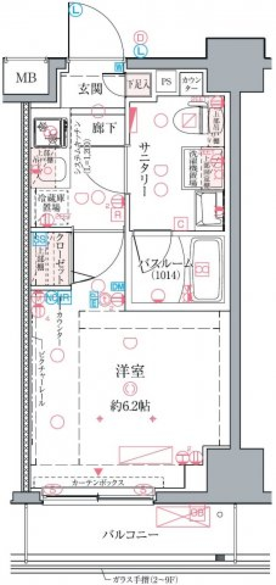 クレヴィスタ綾瀬　303号室の間取り図