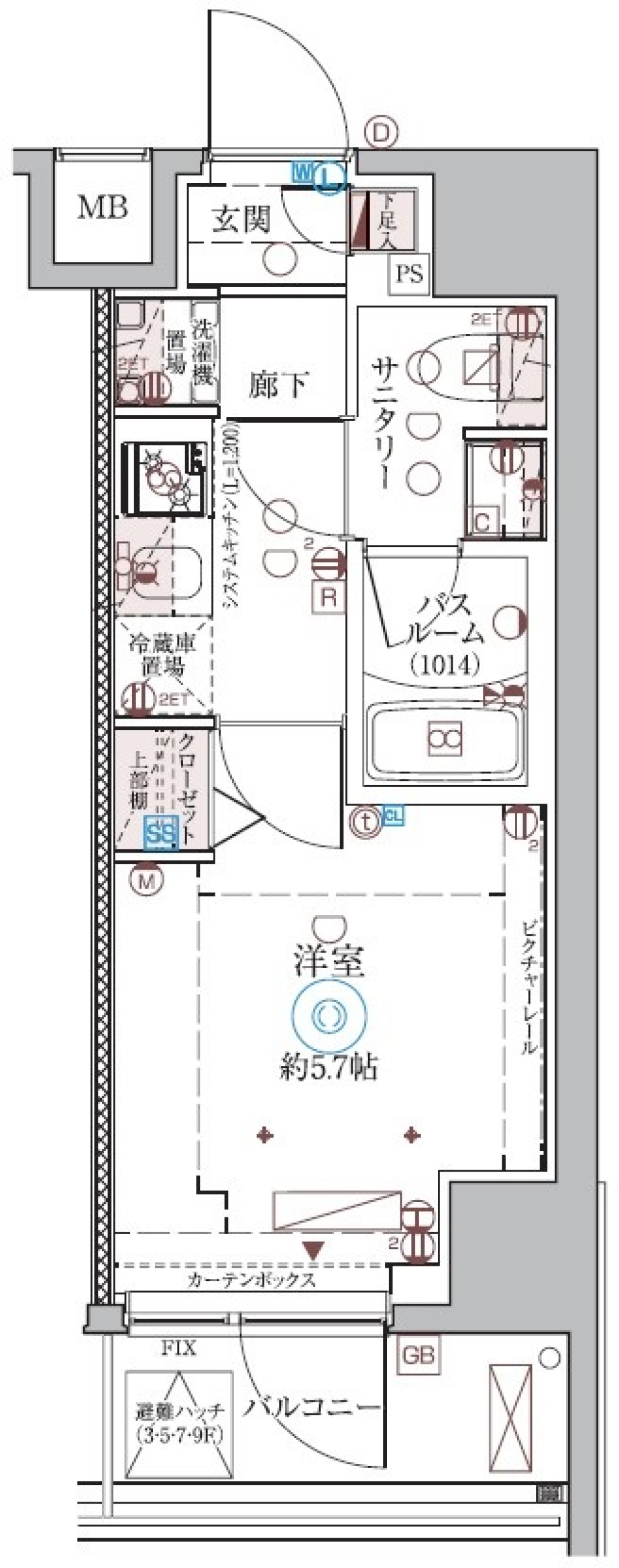 クレヴィスタ品川西大井Ⅱ　406号室［ペット可］の間取り図
