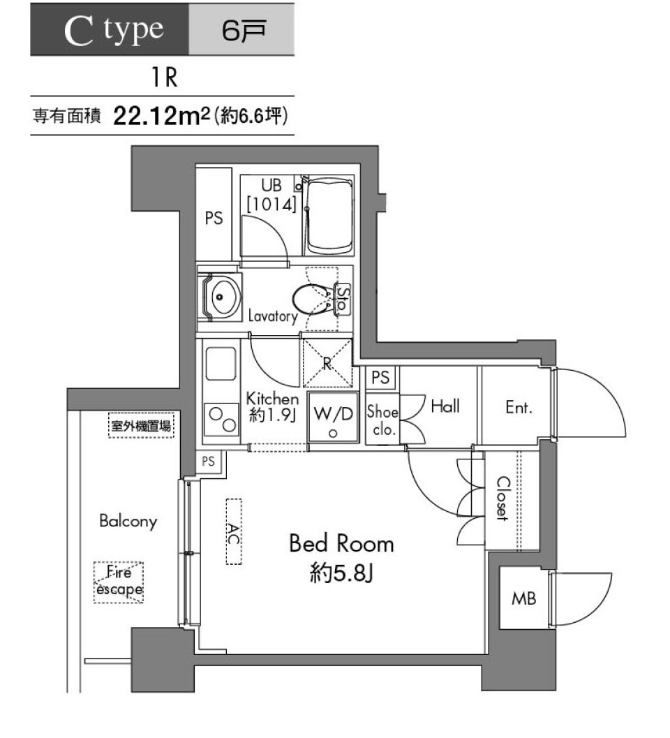 プラウドフラット早稲田　304号室の間取り図