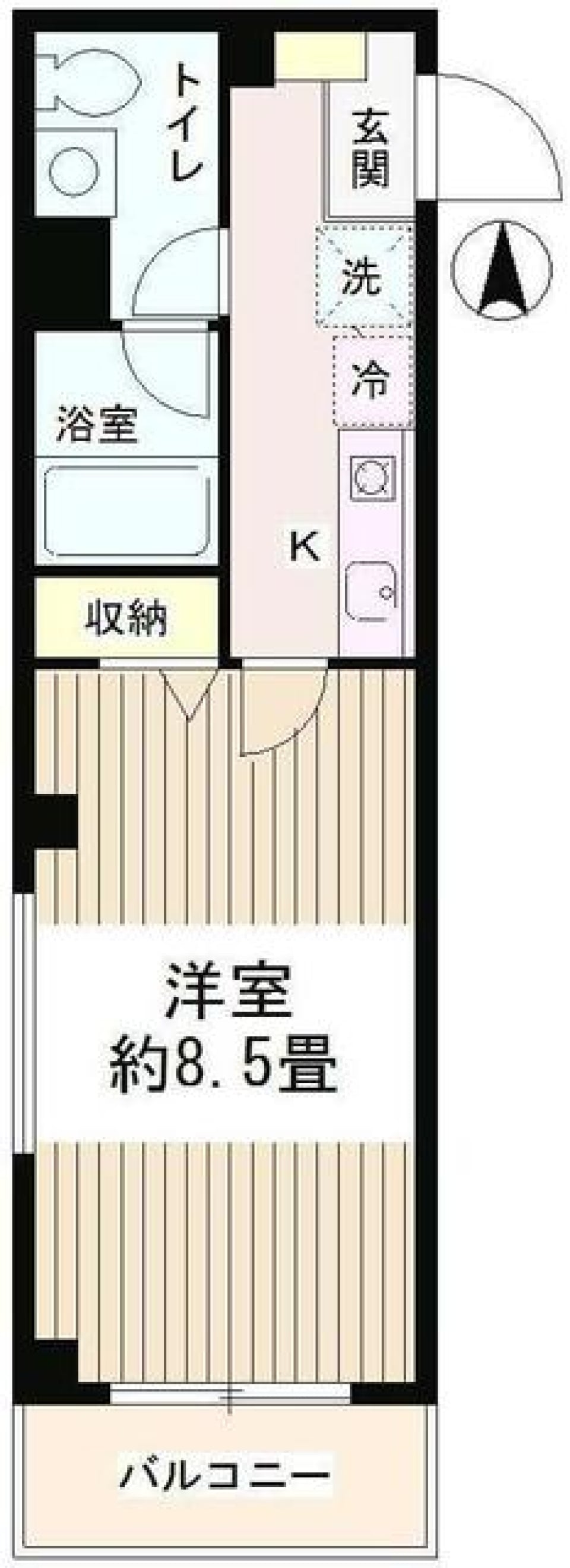 パセオ中野　206号室の間取り図
