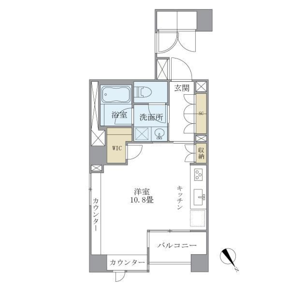 Ｂｒｉｌｌｉａ恵比寿ｉｄ　307号室の間取り図