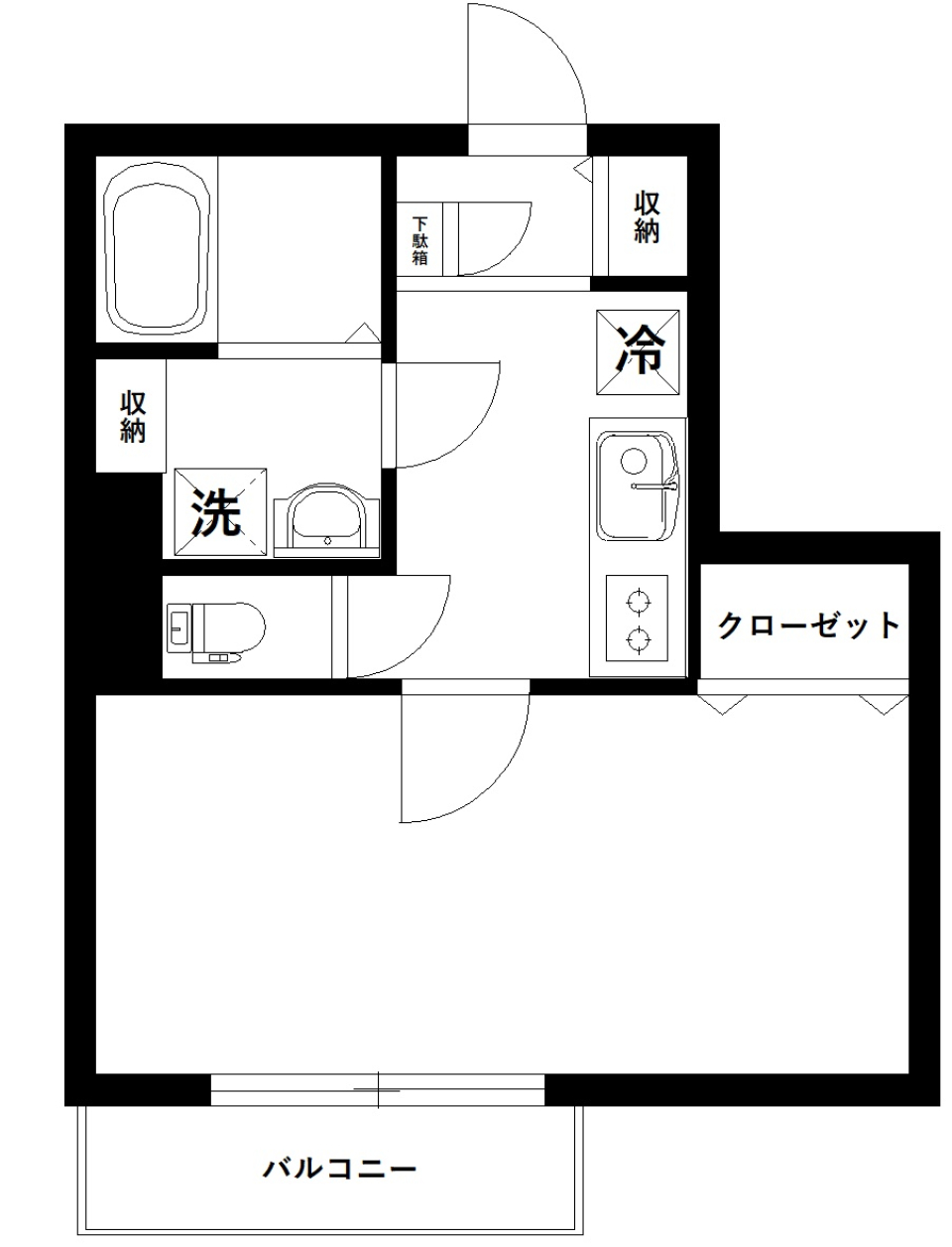 ガーデンサイド広尾　202号室の間取り図