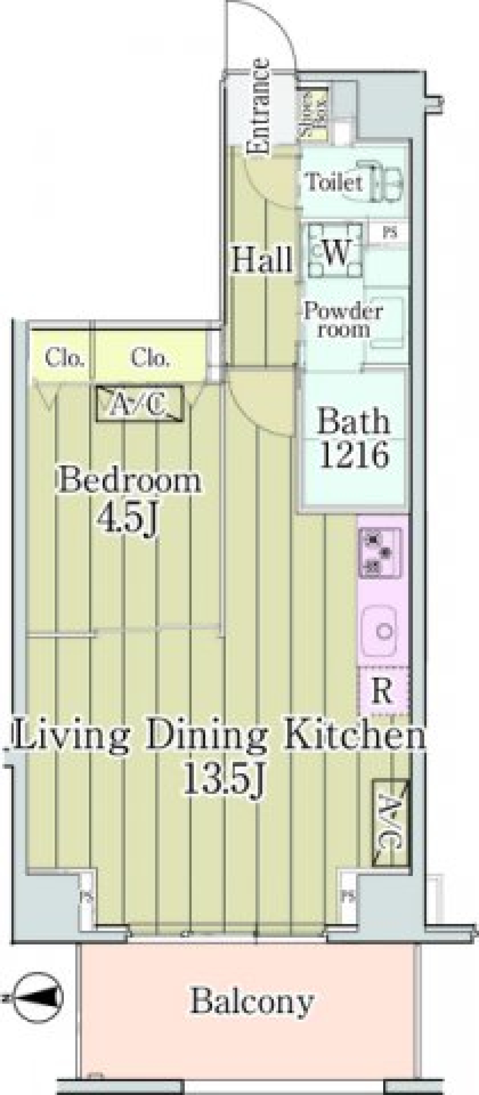 グランクリュ新宿御苑　402号室の間取り図
