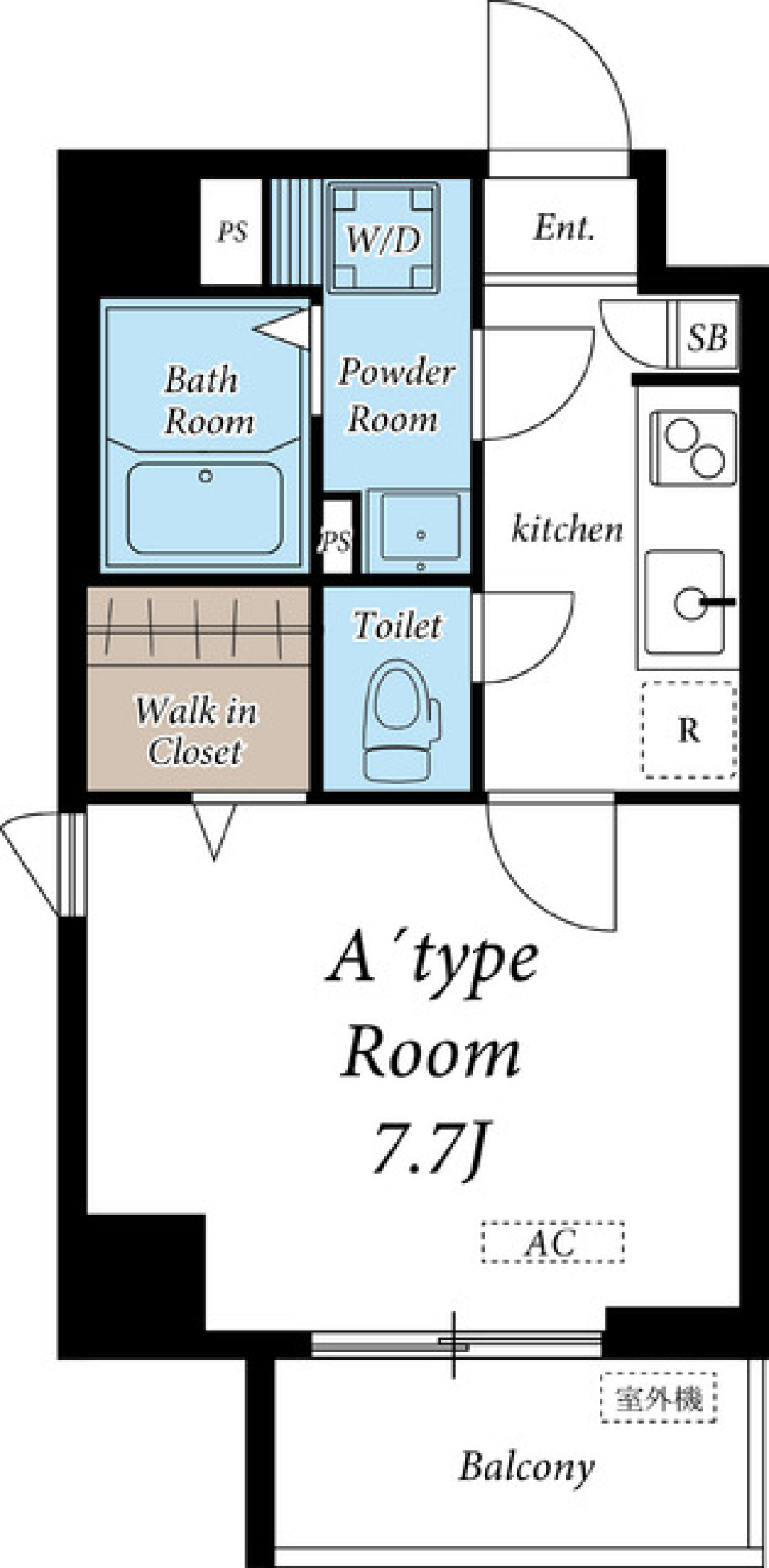 リブリ・Ｐｌａｔｉｎｕｍ　202号室の間取り図