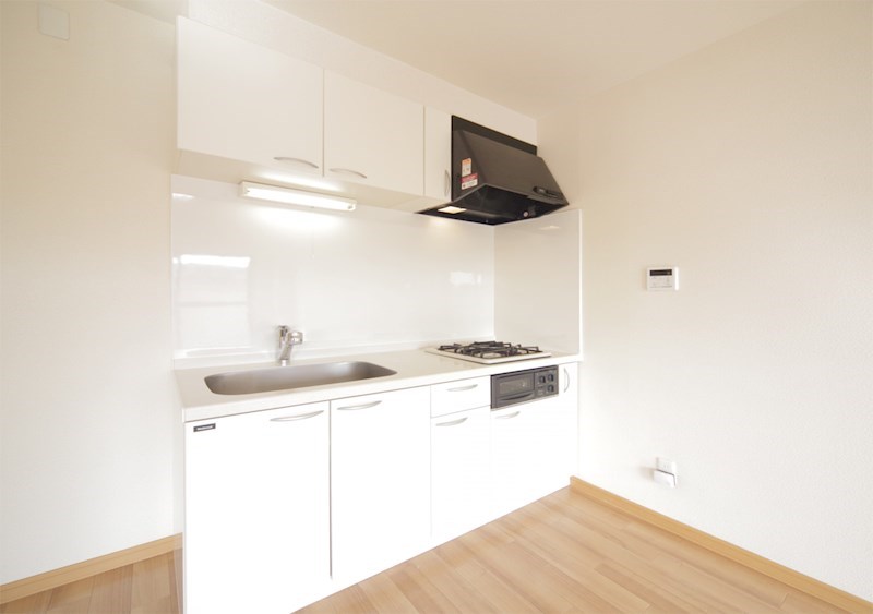 壁付けながらシステムキッチン。