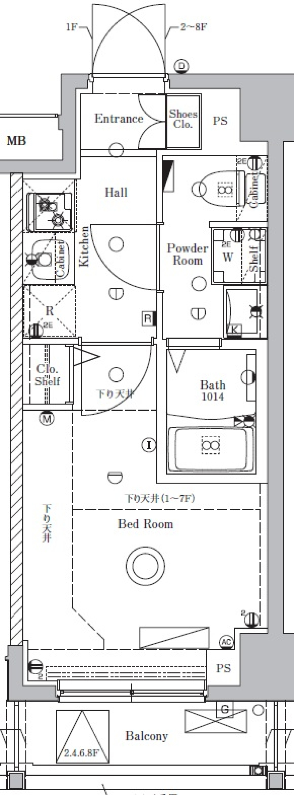 ユリカロゼ新小岩　102号室［ペット可］の間取り図