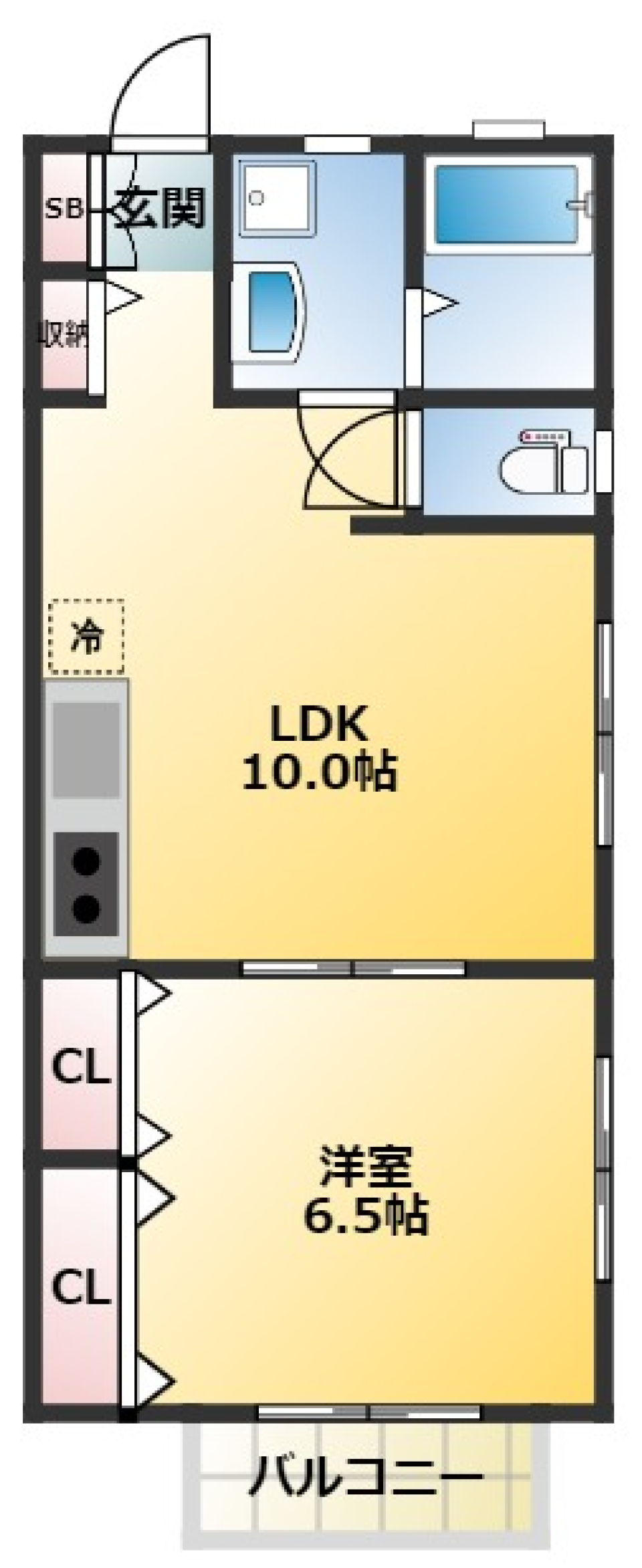ミントハウス　202号室の間取り図