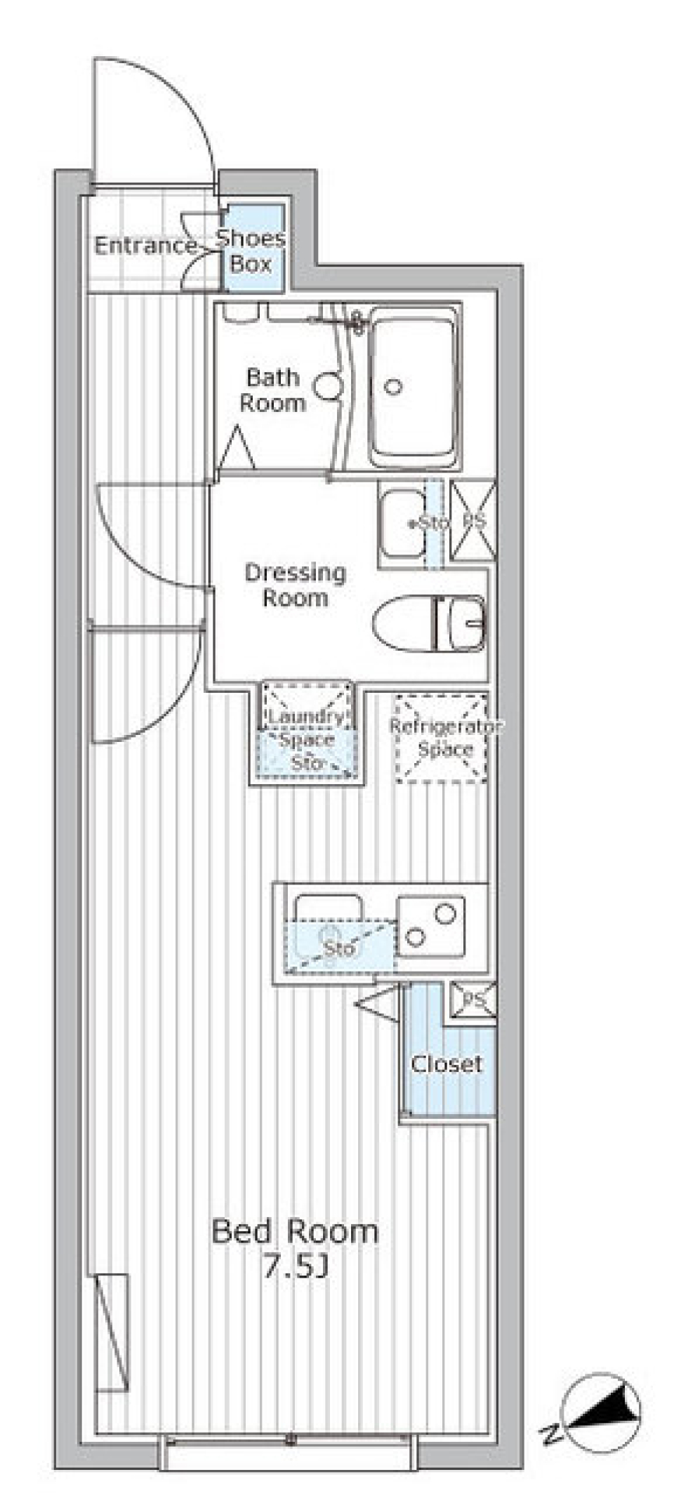 レジデンス市谷仲之町　303号室［新築］の間取り図