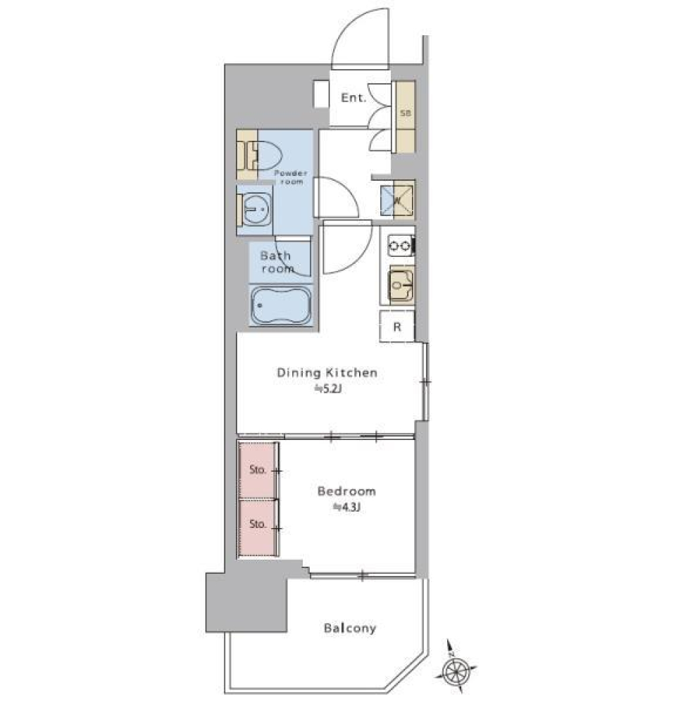 Ｂｒｉｌｌｉａ　ｉｓｔ　浅草橋　804号室［ペット可］の間取り図