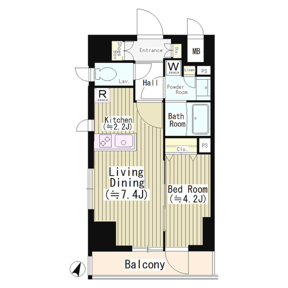 イレーネ初台　1203号室の間取り図
