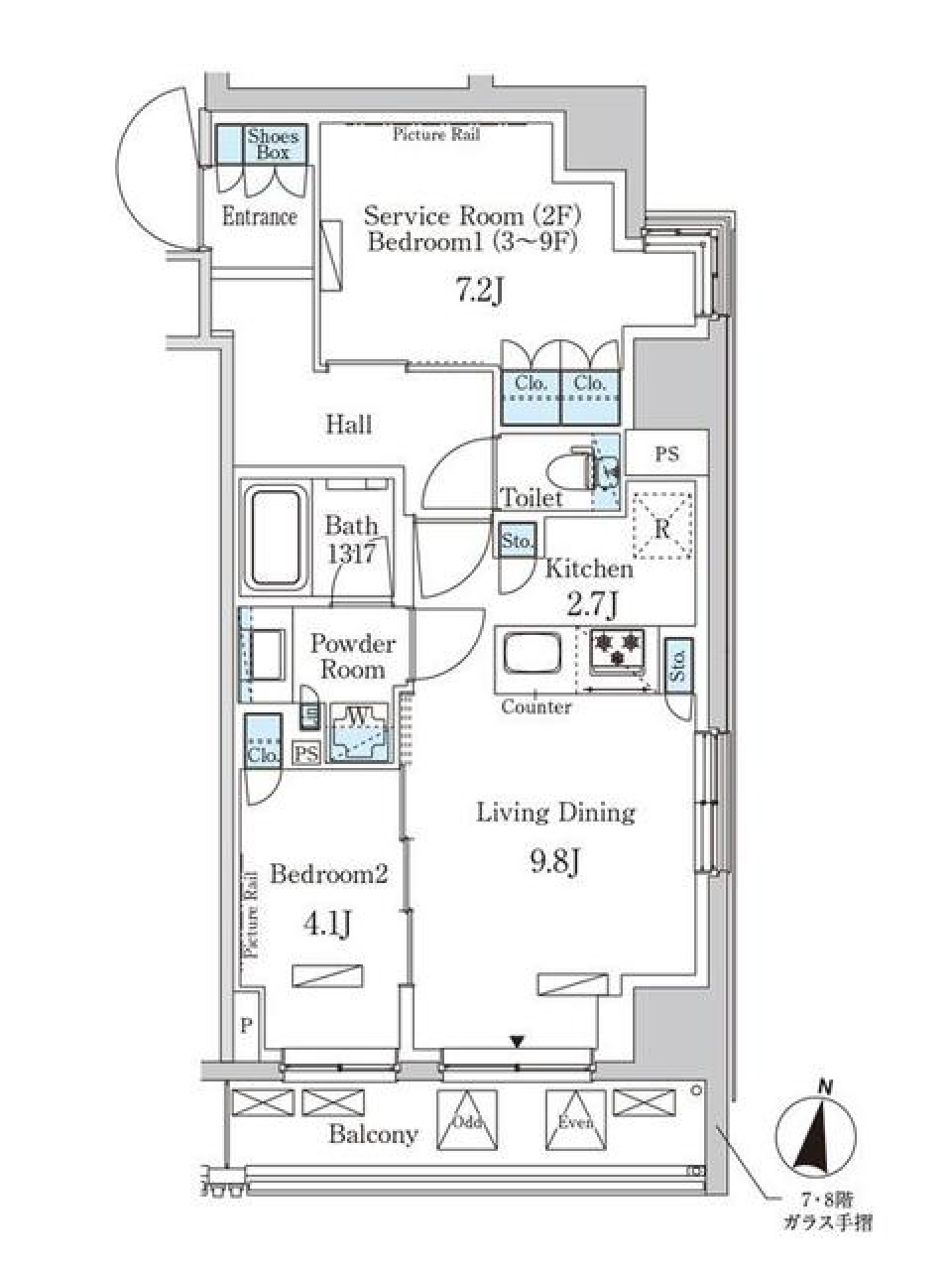 パークアクシス成増二丁目　601号室［新築］の間取り図