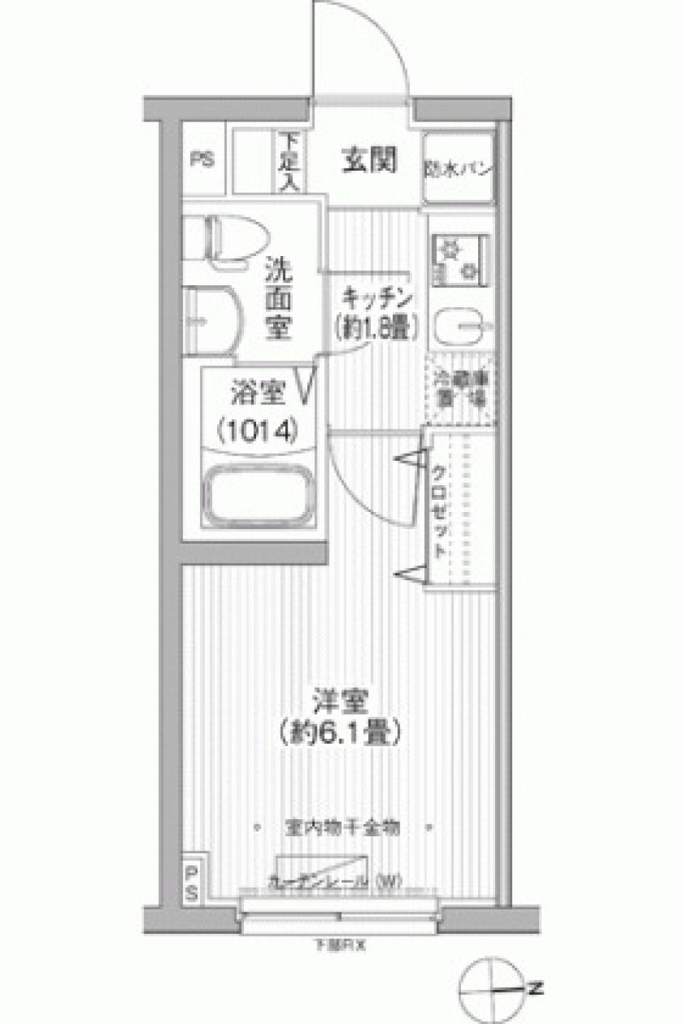ローレル戸越（LAUREL TOGOSHI)　302号室の間取り図