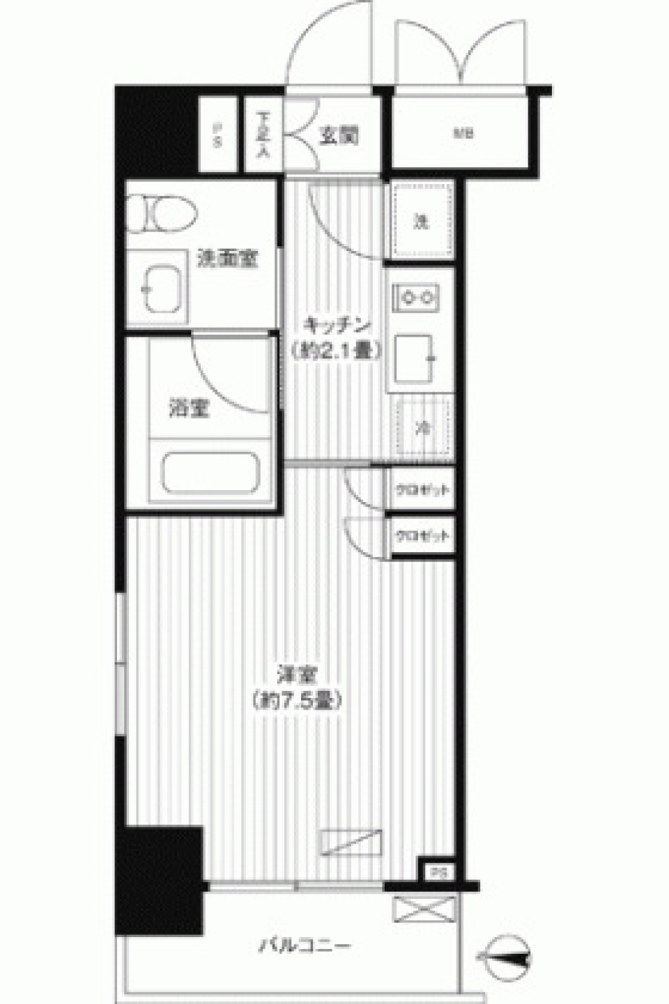 グランハイツ錦糸町　905号室の間取り図