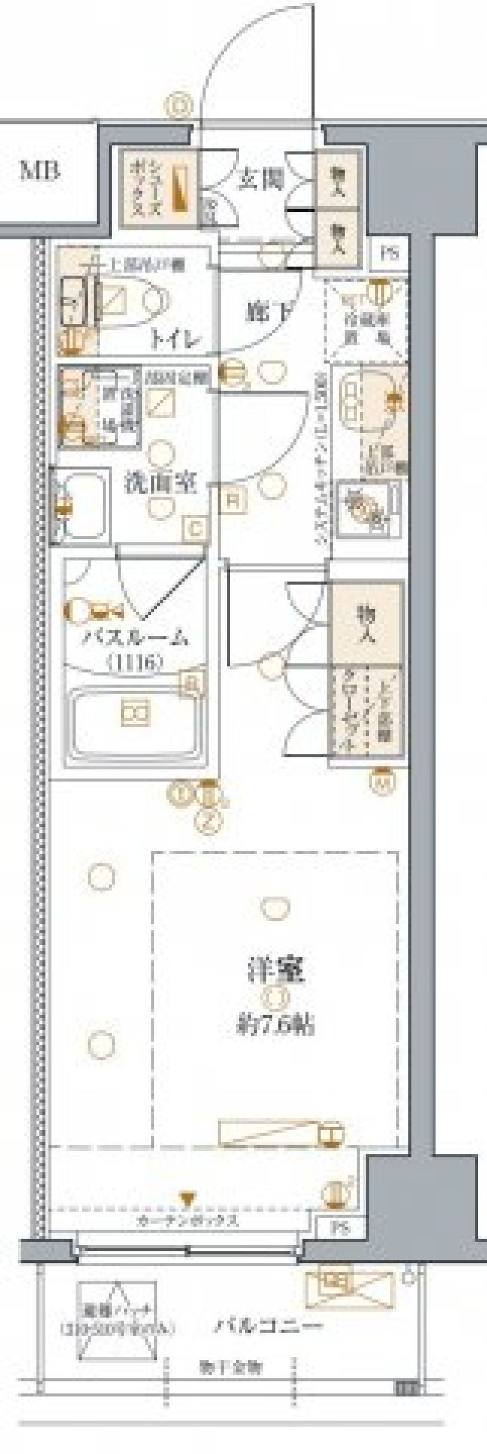 クレヴィスタ多摩川六郷　312号室［ペット可］の間取り図