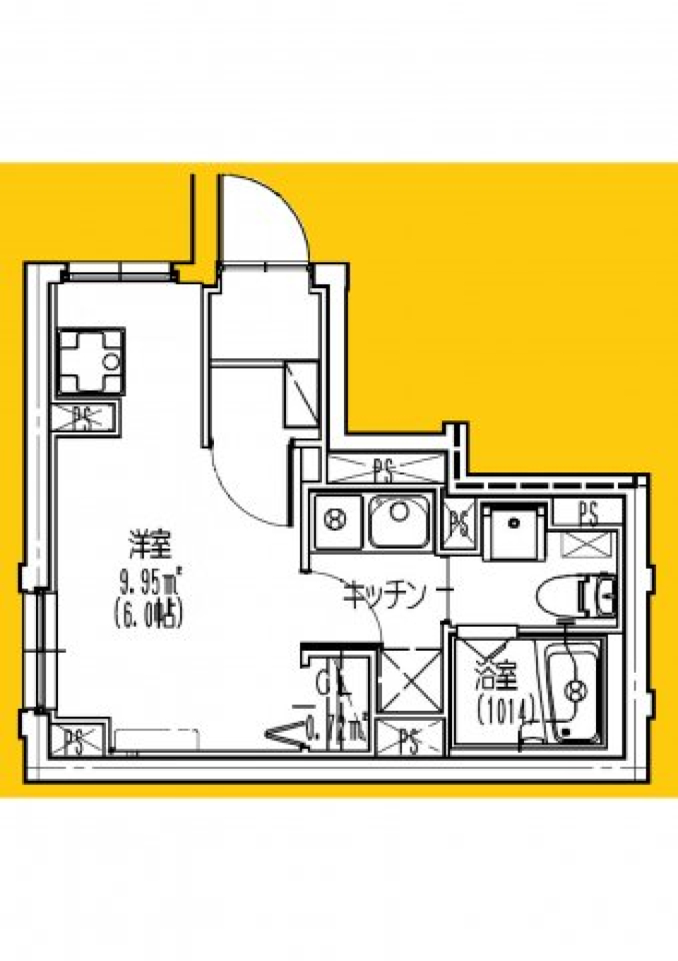 Alivio　101号室の間取り図
