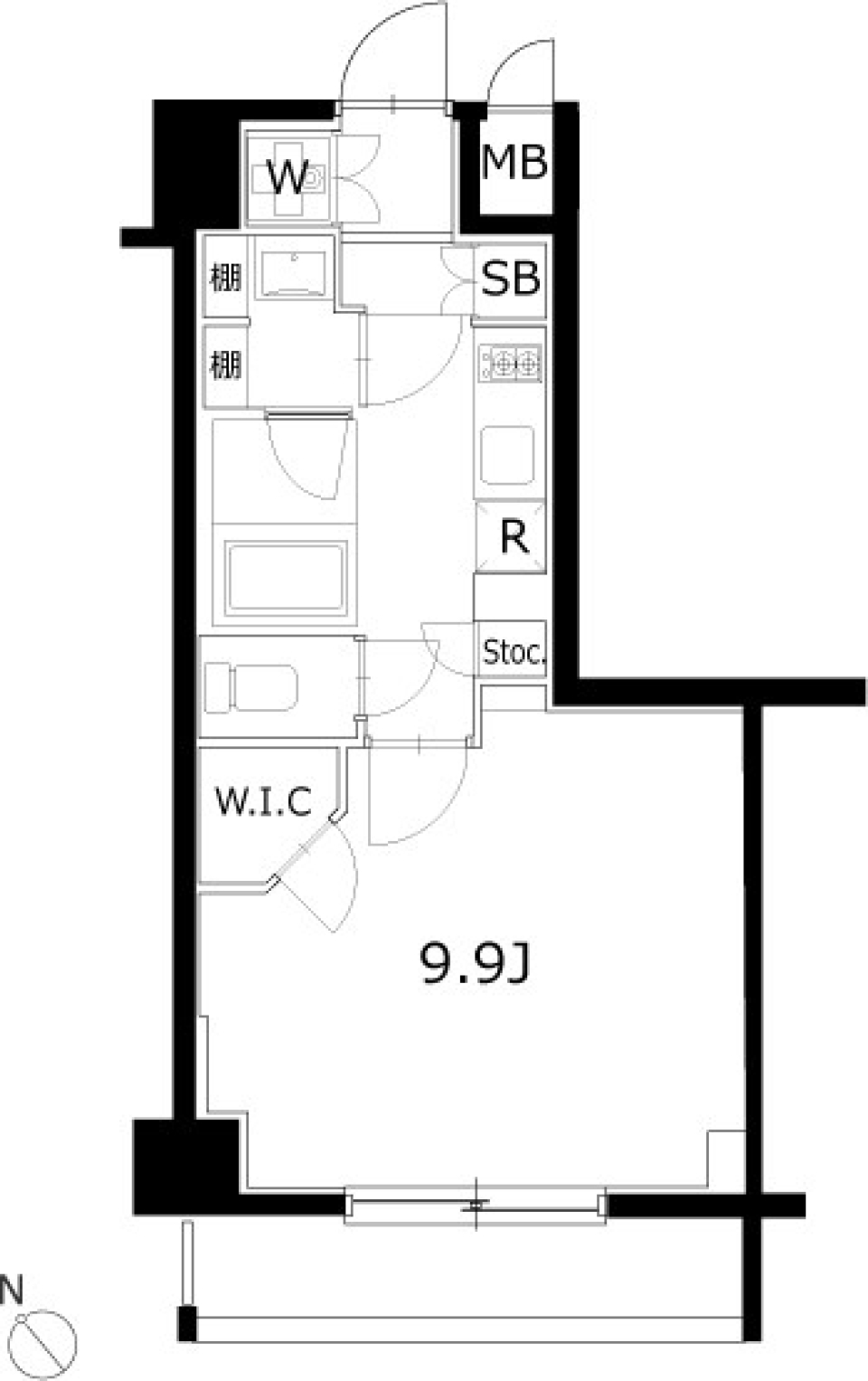 ケーディーエックスレジデンス豊洲　807号室の間取り図