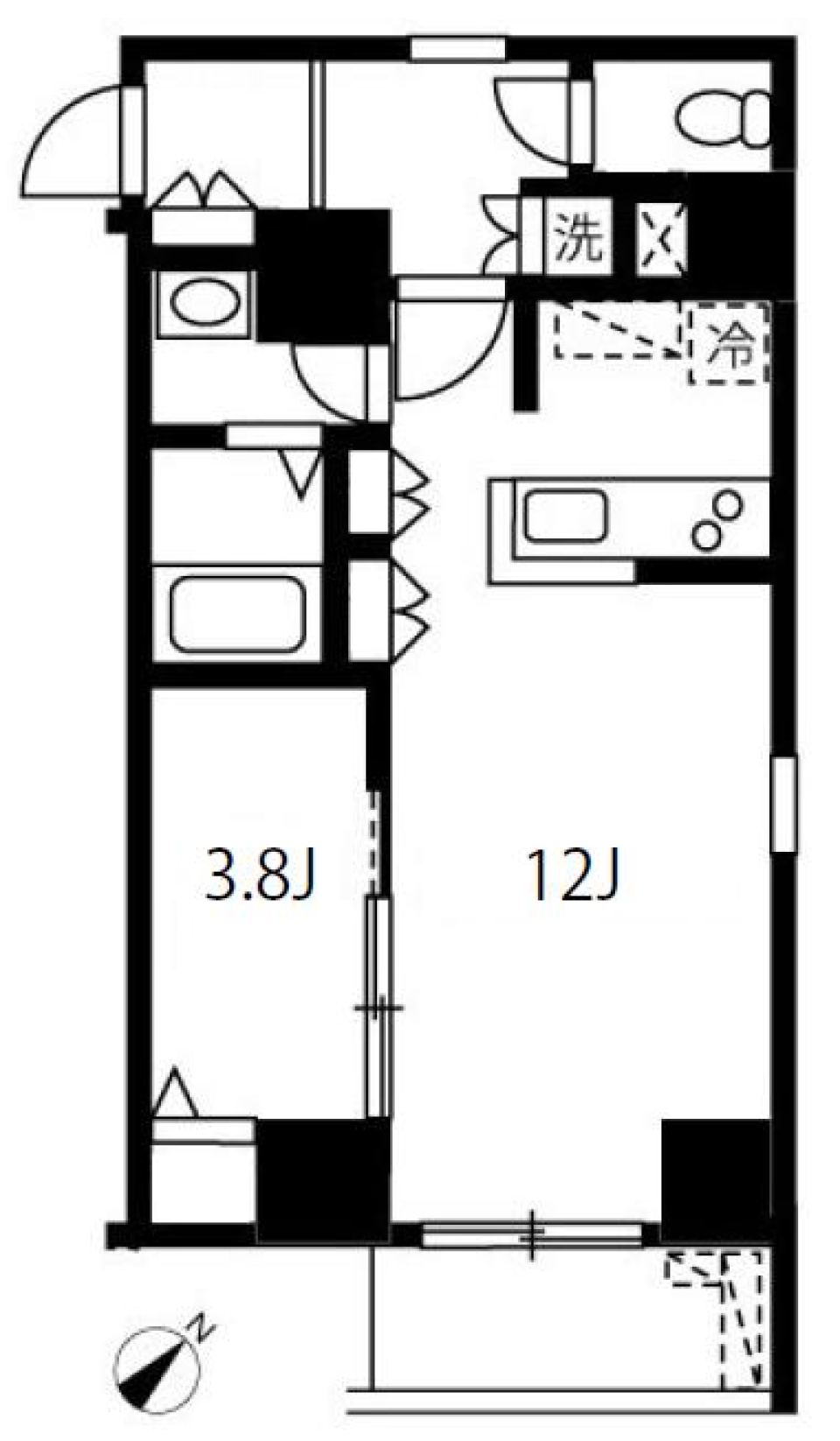アリカ向島　902号室の間取り図