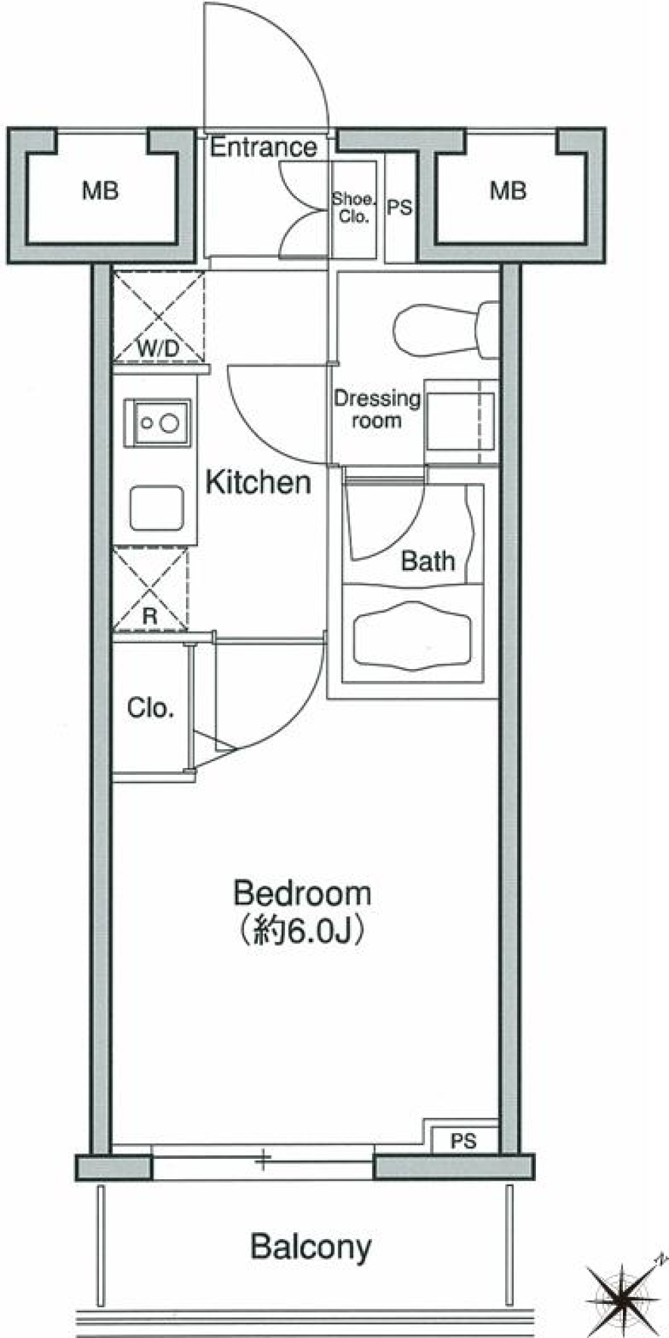 プラウドフラット大塚　1002号室［ペット可］の間取り図