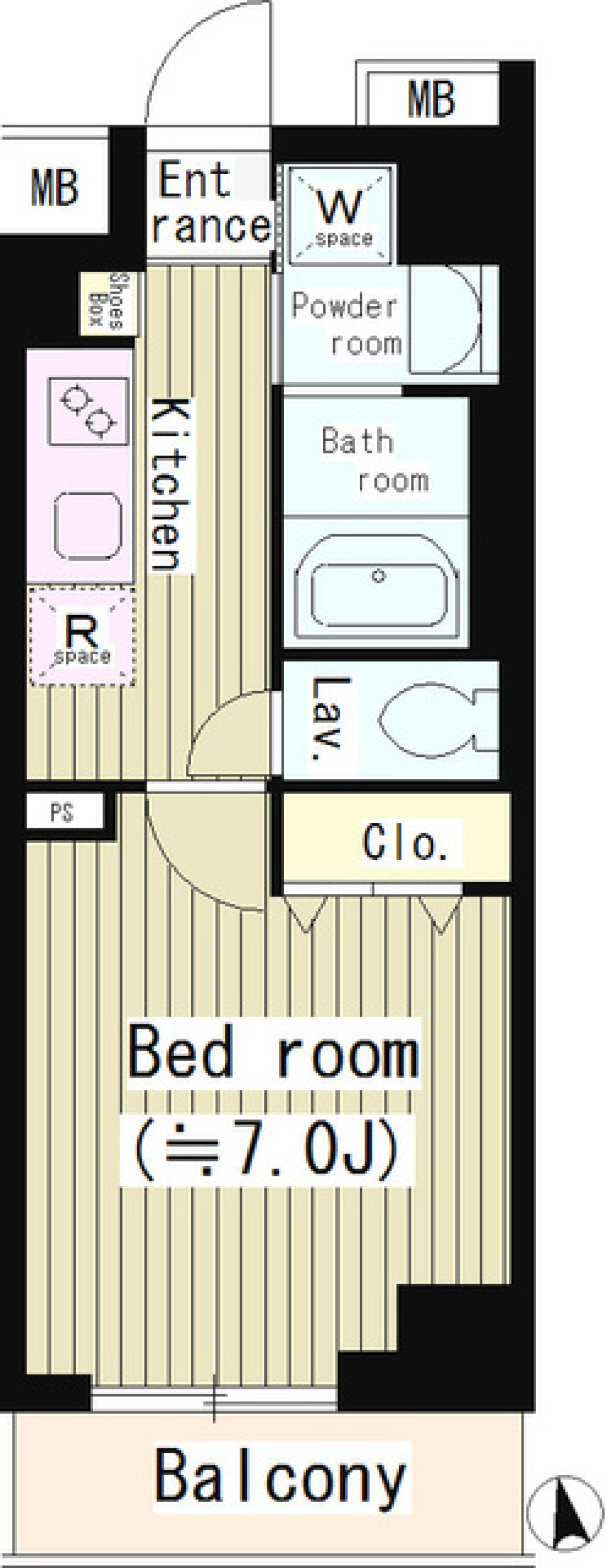 プルメリアレジデンス大森　507号室の間取り図