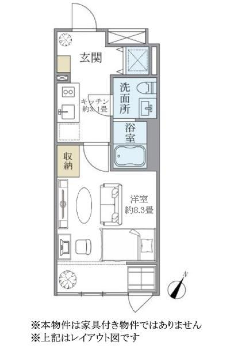 ＨＴピア赤坂　309号室の間取り図