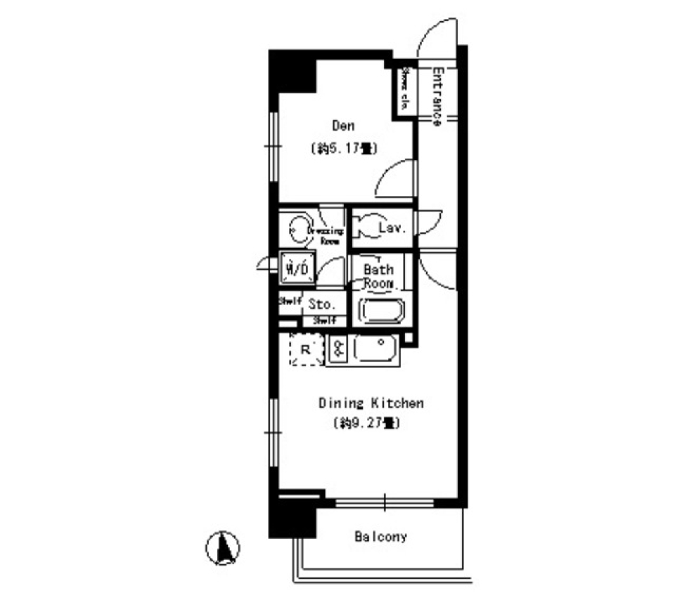 パークキューブ上野　901号室［ペット可］の間取り図