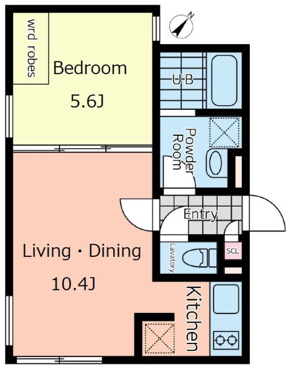 PASEO渋谷幡ヶ谷　205号室の間取り図