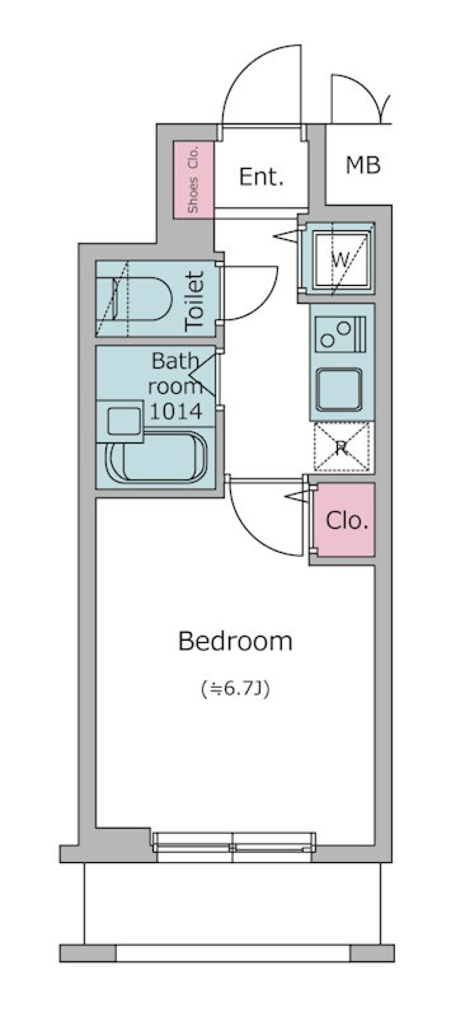 レジディア広尾監　402号室［ペット可］の間取り図