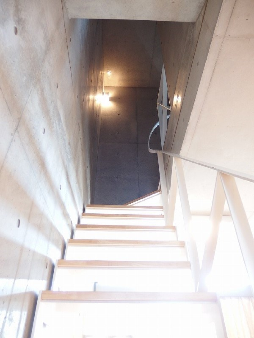 スケルトンの階段が映し出す光の美しさ…！