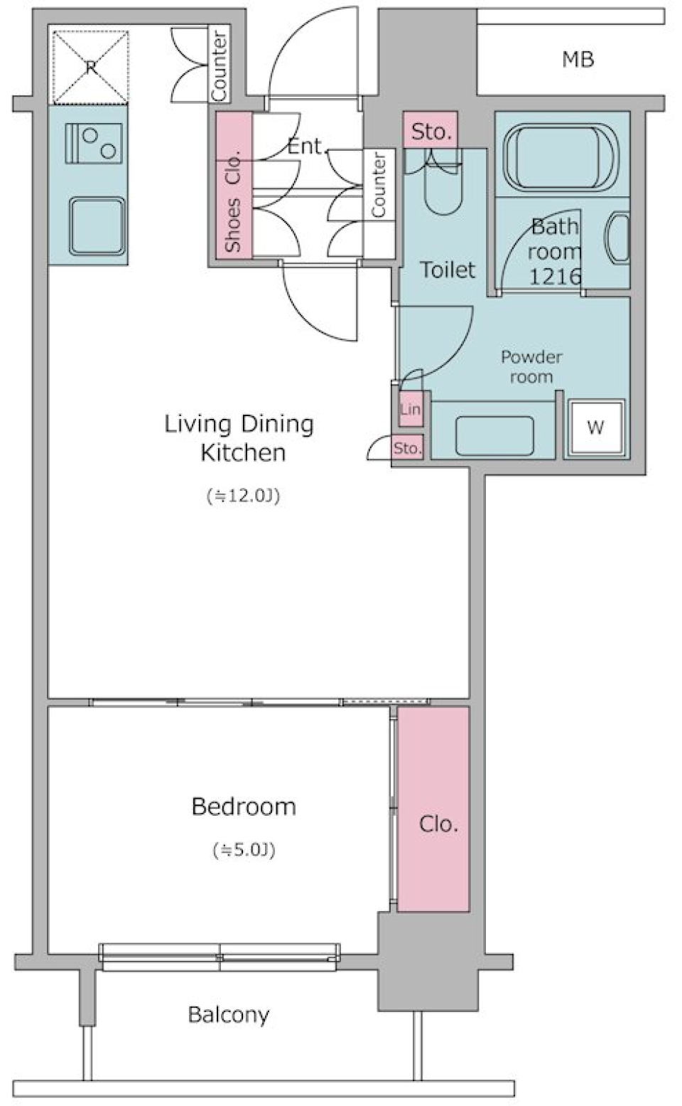 レジディア月島Ⅱ　1004号室［ペット可］の間取り図