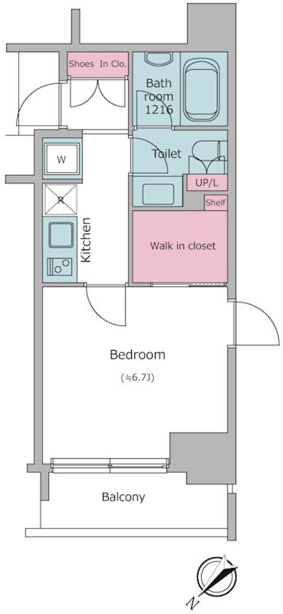レジディア月島Ⅱ　401号室［ペット可］の間取り図